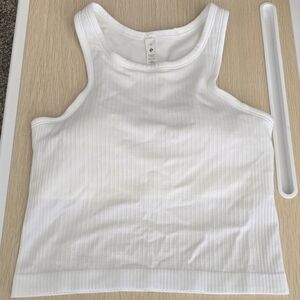 Lululemon Ebb to Street Racerback Tank Top - Size 4 - White - B/C Cup